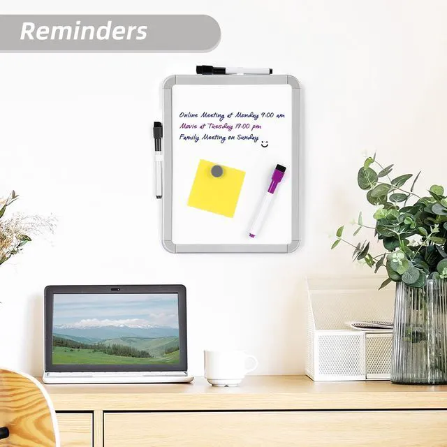 Alt view image 2 of 6 - VUSIGN Small Dry Erase Whiteboard, 8.5x11 Inches, for Kids, Students, Fridge, Locker