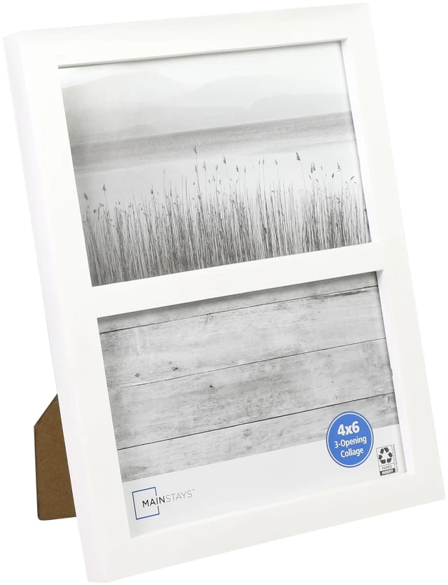 Alt view image 2 of 5 - Mainstays Linear Picture Frame, Holds Two 4x6 Photos, White