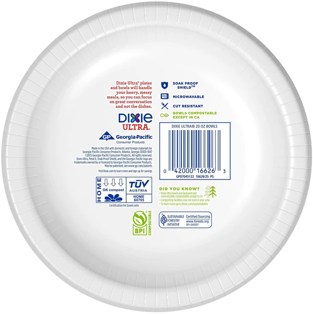Alt view image 7 of 7 - Dixie Ultra Paper Bowls 20oz, 25 Count