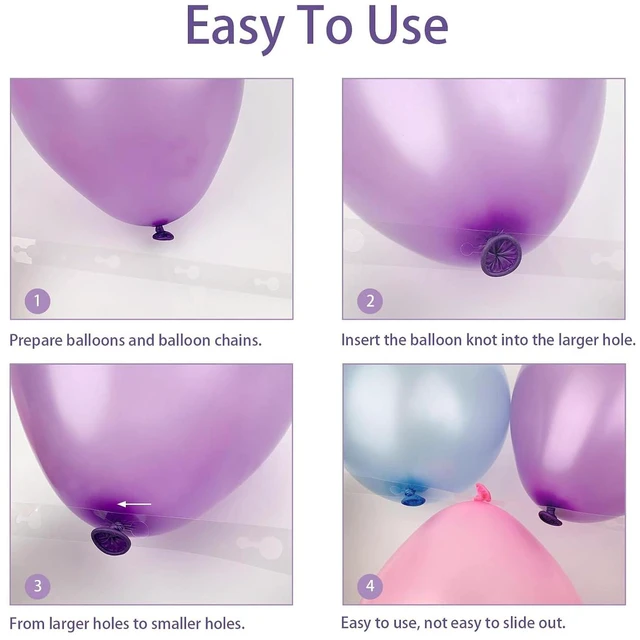 Alt view image 5 of 6 - HANWER Balloon Arch Kit with 4 Rolls Balloon Tape and 4 Rolls Glue Points Dots for Party Wedding Birthday Decorations