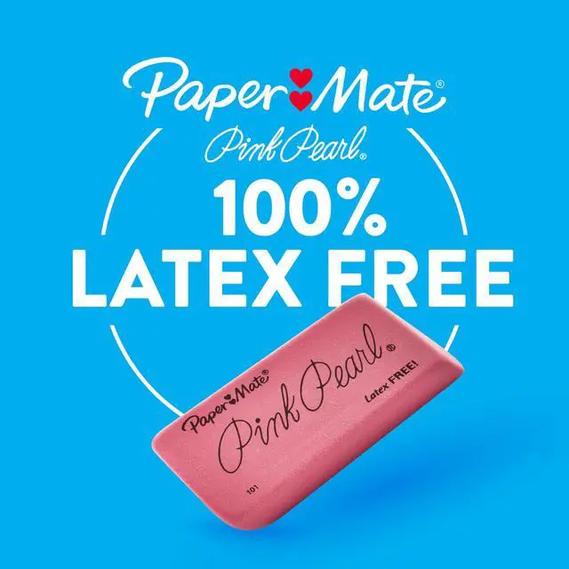 Alt view image 6 of 7 - Paper Mate Pink Pearl Erasers Medium, 24 Count - Back to School Classroom Teacher Supplies