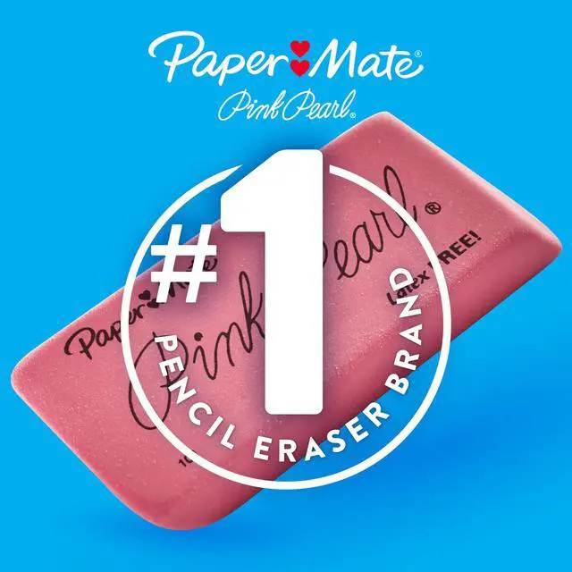 Alt view image 4 of 7 - Paper Mate Pink Pearl Erasers Medium, 24 Count - Back to School Classroom Teacher Supplies