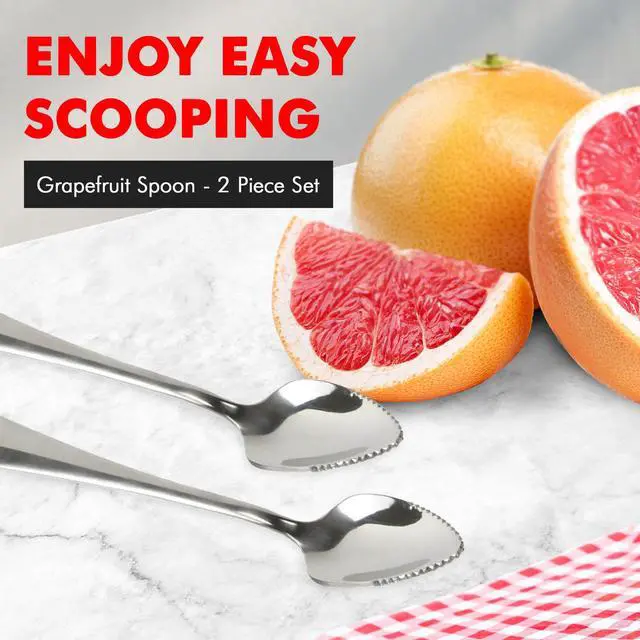 Alt view image 2 of 6 - Chef Craft Select Serrated Grapefruit Spoon 2-Piece Set, 6.5 Inches, Stainless Steel, Dishwasher-Safe