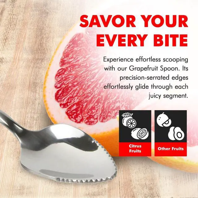 Alt view image 3 of 6 - Chef Craft Select Serrated Grapefruit Spoon 2-Piece Set, 6.5 Inches, Stainless Steel, Dishwasher-Safe
