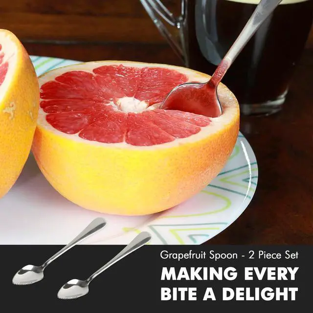 Alt view image 6 of 6 - Chef Craft Select Serrated Grapefruit Spoon 2-Piece Set, 6.5 Inches, Stainless Steel, Dishwasher-Safe
