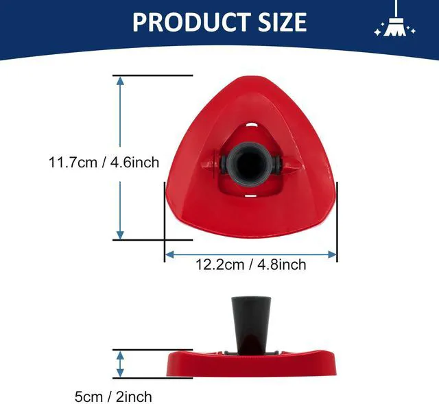 Alt view image 4 of 6 - Spin Mop Replacement Head Base for Ocedar RinseClean 2 Tank System Only - Rotating Base