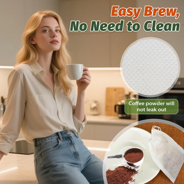 Alt view image 3 of 7 - 300Pcs Empty Tea Bags Disposable Tea Infuser Sachets for Loose Leaf Tea