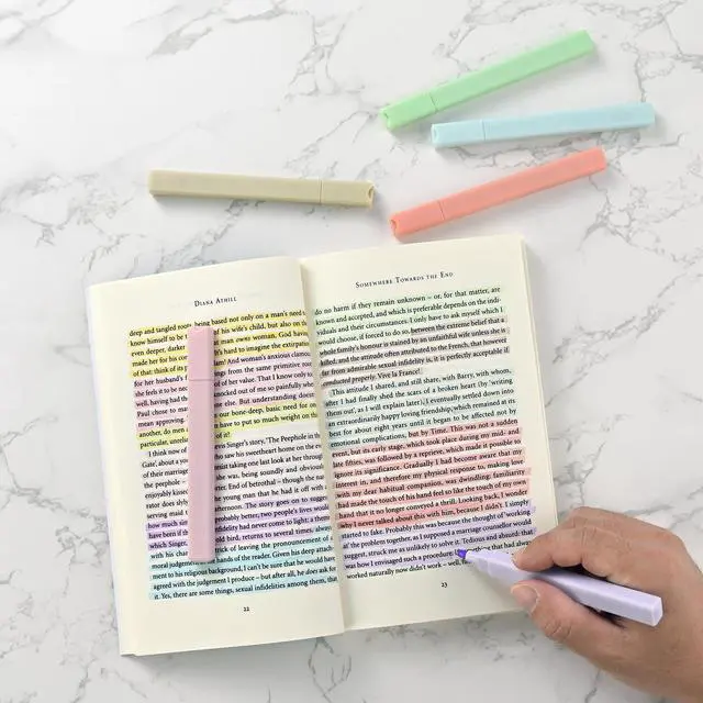 Alt view image 7 of 7 - Konket Aesthetic Bible Highlighters No Bleed, Pastel, 12pcs Chisel Tip