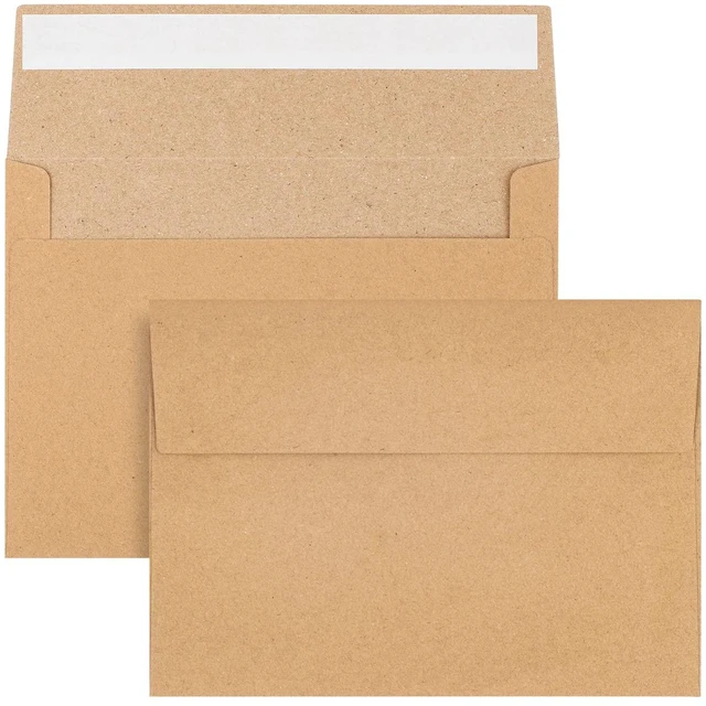 Alt view image 7 of 7 - Kraft Envelopes 50 Pack, 4x6Inch Brown for Invitations, Cards and Postcards