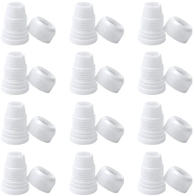 Main image of Standard Plastic Piping Bag Couplers, 12 Pack, for Piping Tips and Icing Nozzles