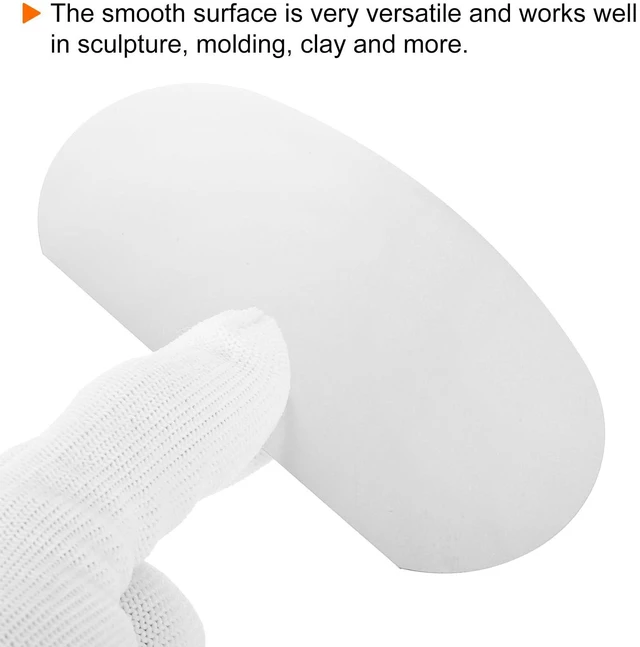 Alt view image 3 of 6 - HARFINGTON 2pcs Stainless Steel Clay Scraper, Smooth Scraper Tool for Pottery Sculpture Ceramic DIY