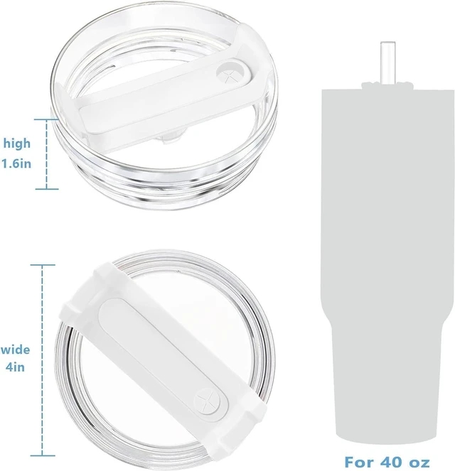 Alt view image 4 of 6 - 1Pcs Replacement 40oz Tumbler Lid Compatible with Stanley Cup, Dustproof, Spill Proof, Splash Resistant, Fit for Stanley Tumbler and More Coffee Mugs, Black