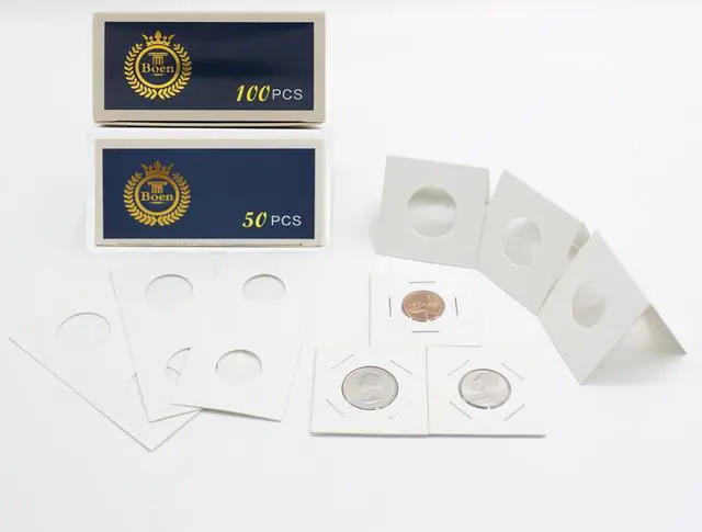 Alt view image 2 of 4 - Boen 200Pcs Coin Flips 3 Assorted Sizes Professional Coin Holders
