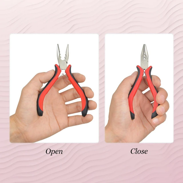 Alt view image 5 of 6 - 3 Holes Hair Extensions Pliers Mini Opener Removal Tool for Micro Nano Ring