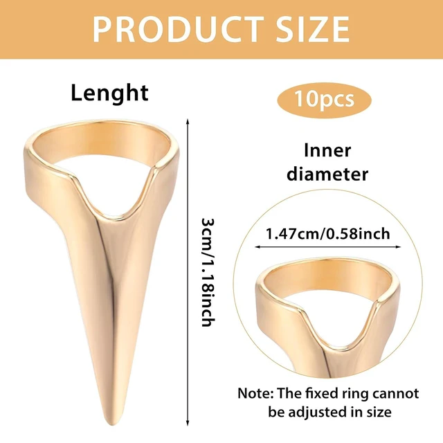 Alt view image 5 of 7 - Giantree 10Pcs Braiding Aid Hair Parting Ring, Nail Covers Back Scratcher, Hair Parting Selecting Sectioning Tool, for Hair Braiding Supplies Cosplay Nail Art Holiday Par