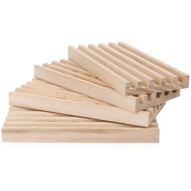 Alt view image 6 of 6 - Spin Master Games Wooden Domino Racks Set of 4 Trays Classic Board Game