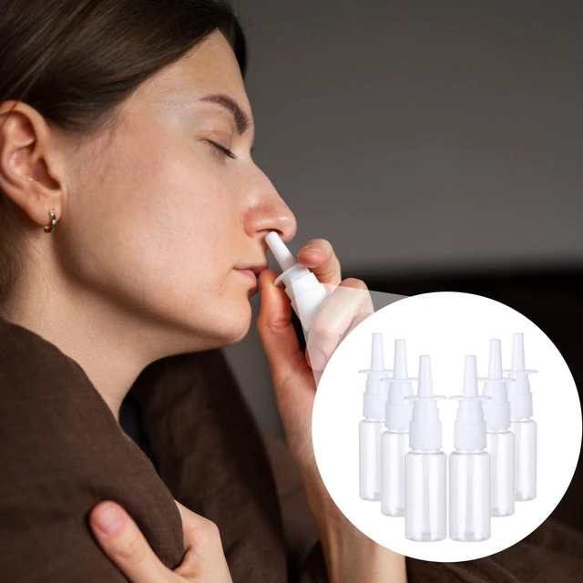 Alt view image 2 of 7 - Simarro 6Pcs Empty Clear Nasal Spray Bottles 20ml