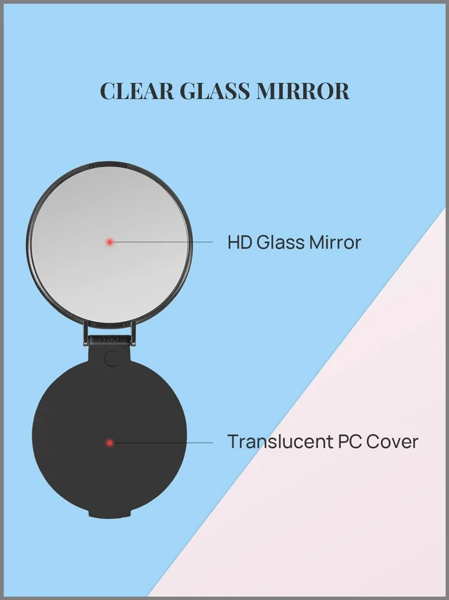 Alt view image 5 of 7 - MOMIRA Compact Mirror 3-Pack, 2.4" Dia, Black Purse Mirror