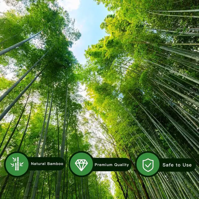 Alt view image 3 of 7 - 32Pcs 18in Natural Bamboo Garden Stakes for Plant Support with Twist Ties for Tomatoes, Beans, Flowers, Potted Plants, Indoor and Outdoor Climbing Plants