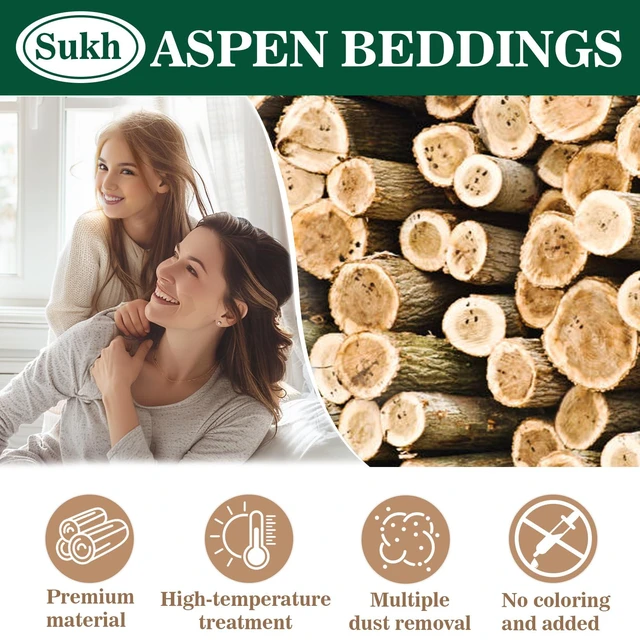 Alt view image 4 of 7 - Sukh Aspen Shavings Hamster Small Animal Pet Bedding