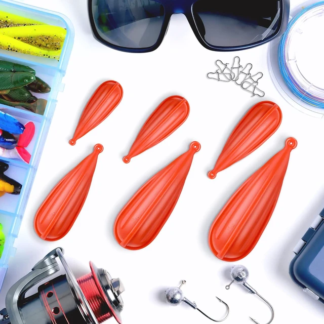 Alt view image 6 of 6 - 6 Pcs Fishing Practice Plugs and Bait Casting Practice Weights Mixed Sizes