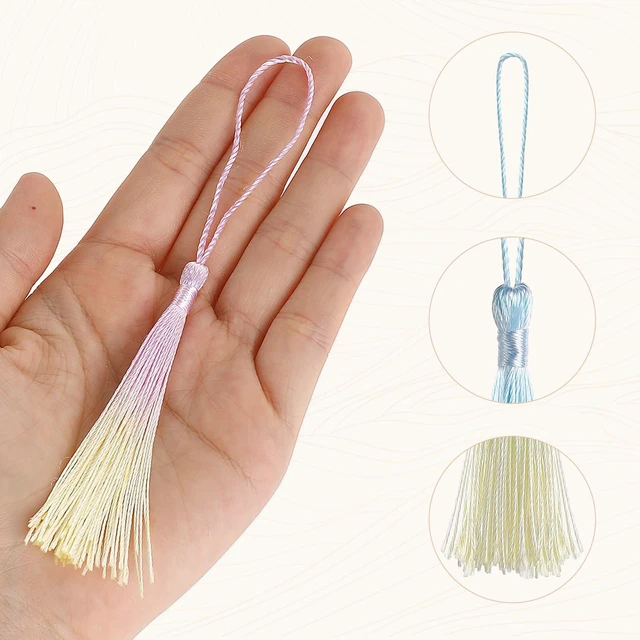 Alt view image 6 of 7 - Bewudy 20 Pcs Mini Silk Tassels Bookmark, 13cm/5in, Color A