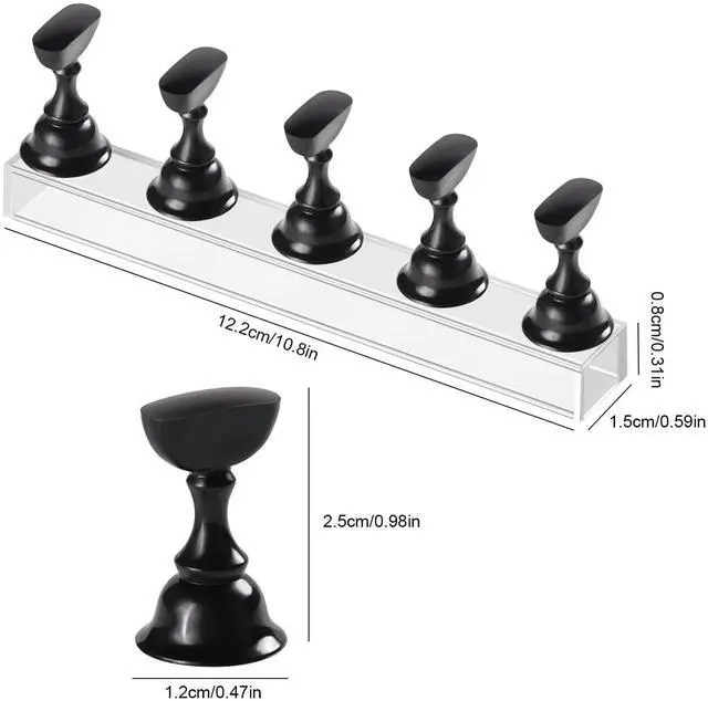 Alt view image 6 of 7 - Magnetic Nail Stand and Holder for Painting and Press-On Nails