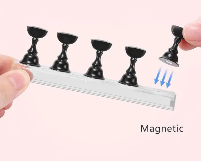 Alt view image 2 of 7 - Magnetic Nail Stand and Holder for Painting and Press-On Nails