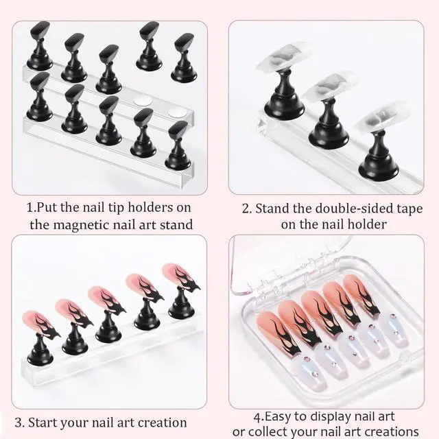 Alt view image 7 of 7 - Magnetic Nail Stand and Holder for Painting and Press-On Nails