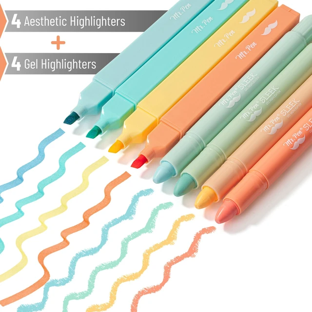 Alt view image 3 of 7 - Mr. Pen Aesthetic Highlighters and Gel Highlighters, 8-Pack