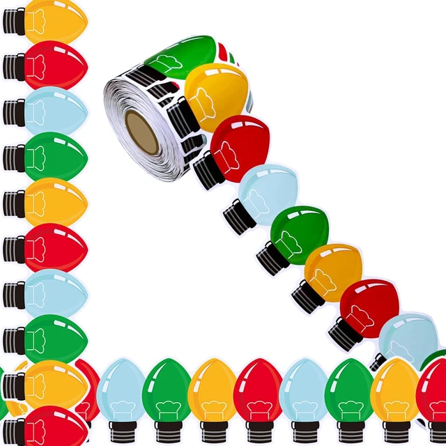 Main image of 69 Feet Christmas Bulletin Board Border Xmas Light Decorative for School Classroom Office Chalkboard Party Decor