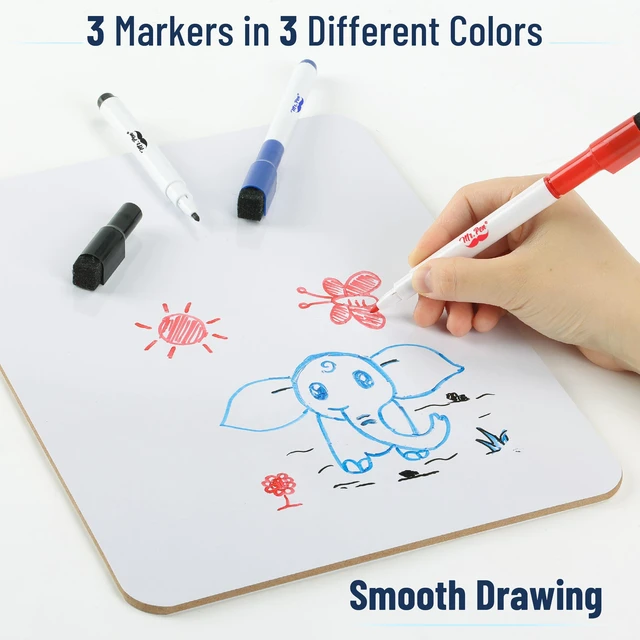 Alt view image 6 of 6 - Mr. Pen Small Dry Erase Lapboard, 9x12 Inches, 3 Markers