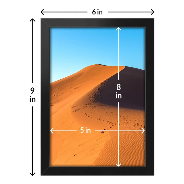 Alt view image 4 of 7 - LaVie Home 5.5x8.5 Black Picture Frame with HD Plexiglas, 1 Pack, Vertical or Horizontal Display, Classic Collection