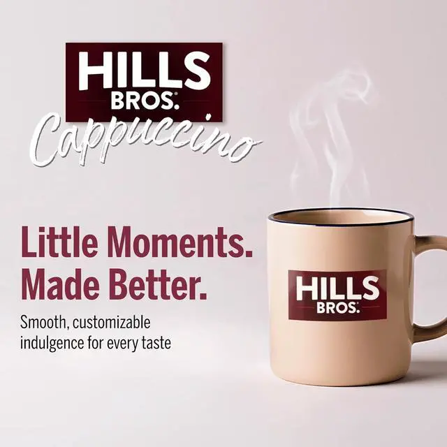Alt view image 2 of 6 - Hills Bros. Cappuccino Mix Decaf French Vanilla 16OZ