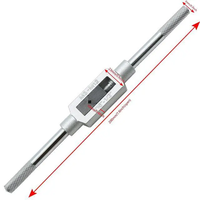 Alt view image 5 of 7 - Piutouyar M3-M12 Adjustable Tap Wrench Handle, 1/16"-1/2"