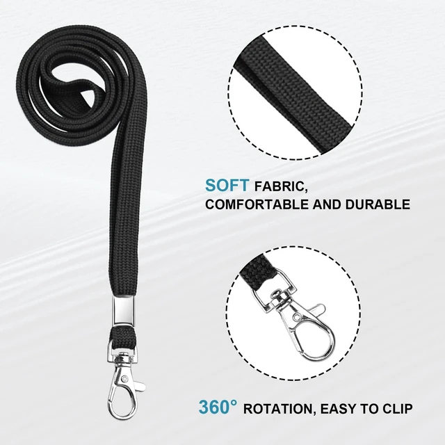 Alt view image 5 of 7 - Koorito 3 Pack Clear ID Badge Holder with Lanyard