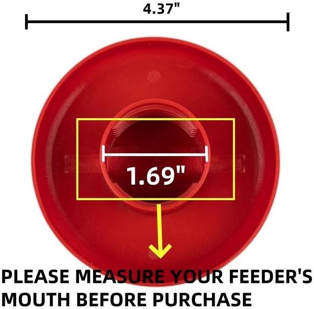 Alt view image 6 of 6 - Hummingbird Feeder Accessories Set Replacement Plastic Base and Seal Ring, Red