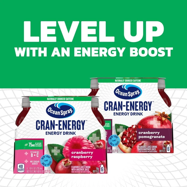 Alt view image 6 of 7 - Ocean Spray Cran-Energy Cranberry Raspberry Juice Drinks, 10Fl Oz Bottles, 6Count (Pack of 1)