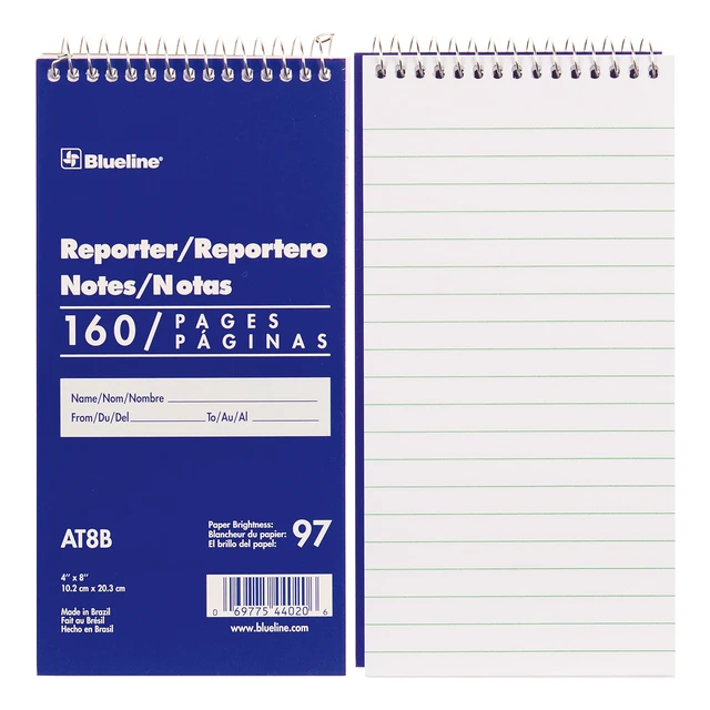 Alt view image 5 of 6 - Blueline AT8B Reporter Notebook, 4x8Inches, 160 Pages / 80 Sheets