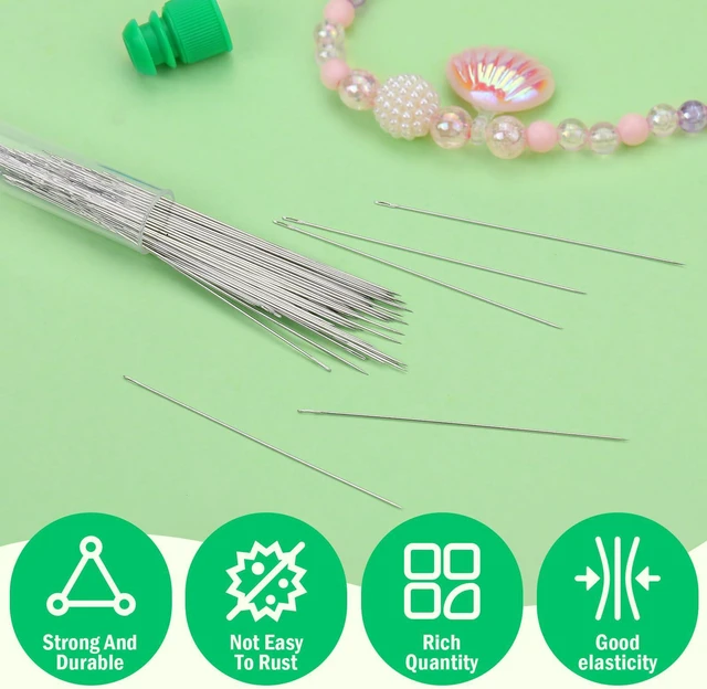 Alt view image 6 of 6 - UOOU 150 Pcs Beading Needles Size 10 (0.45mm) for Jewelry Making