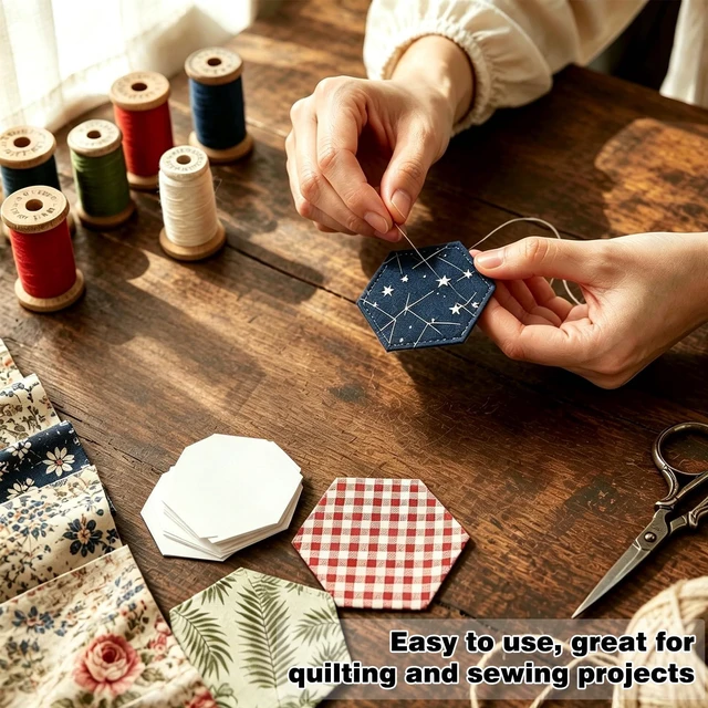 Alt view image 2 of 6 - 300Count 1Inch Quilting Templates and Stencils, Sewing Pattern Paper