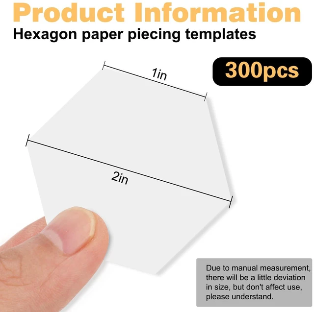 Alt view image 6 of 6 - 300Count 1Inch Quilting Templates and Stencils, Sewing Pattern Paper