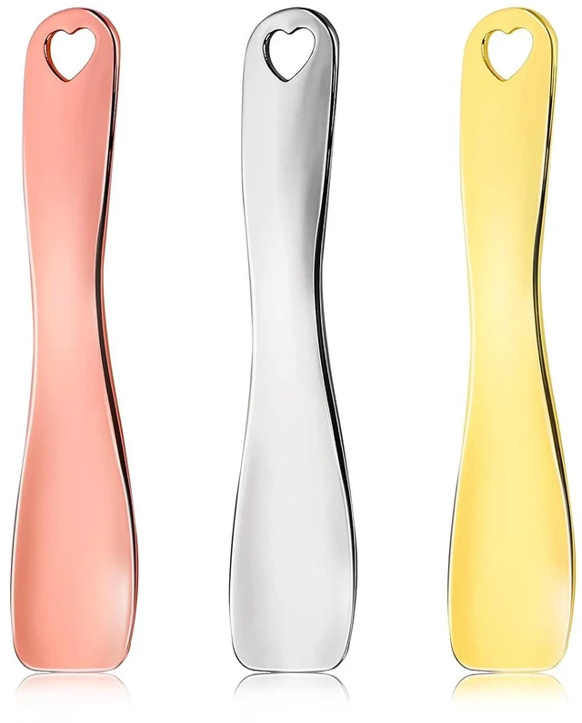 Main image of WLLHYF 3Pcs Metal Cosmetic Spoon Skincare Spatula Stick Applicator