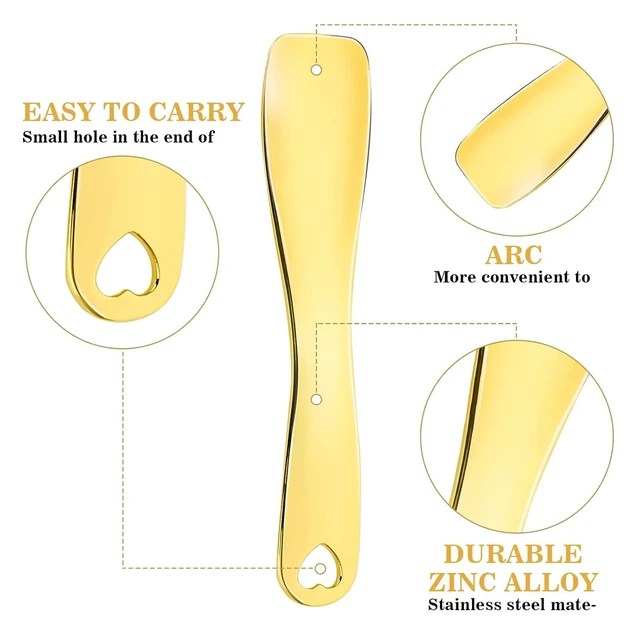 Alt view image 3 of 6 - WLLHYF 3Pcs Metal Cosmetic Spoon Skincare Spatula Stick Applicator