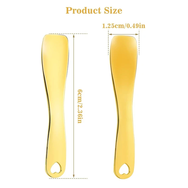 Alt view image 6 of 6 - WLLHYF 3Pcs Metal Cosmetic Spoon Skincare Spatula Stick Applicator