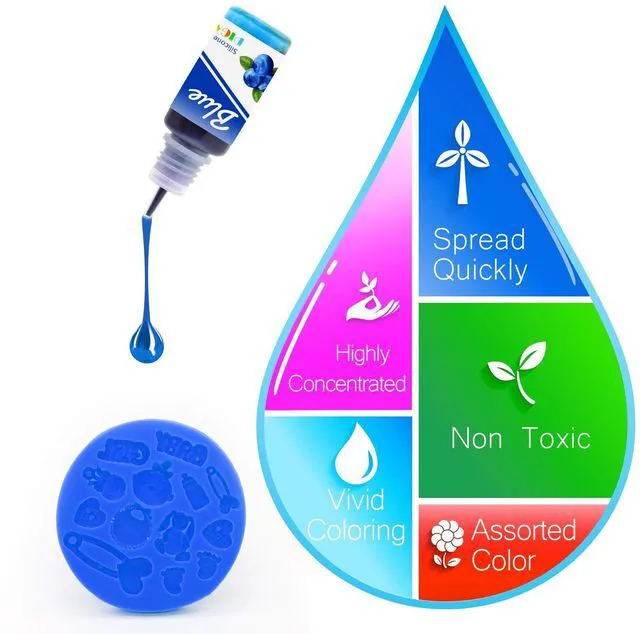 Alt view image 7 of 7 - 8 Colors Silicone Rubber Pigment, Vibrant Liquid Silicone Coloring Dye