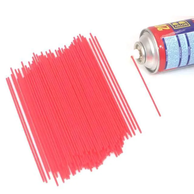 Alt view image 5 of 7 - Replacement Red Plastic Spray Can Extension Straws, 5Inches, 50 Pack