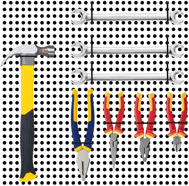 Alt view image 6 of 7 - Waziaqoc 16-Piece Pegboard Plier Holders, Black