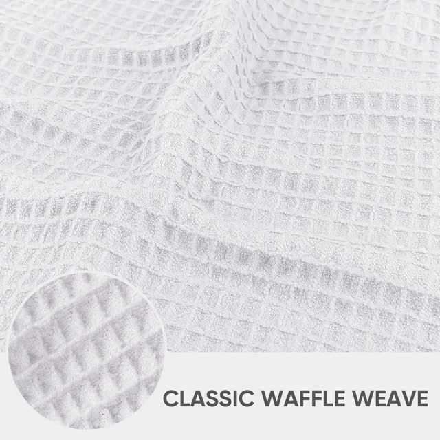 Alt view image 6 of 7 - HOMEXCEL Waffle Weave Microfiber Towel 10-Pack 12x12in