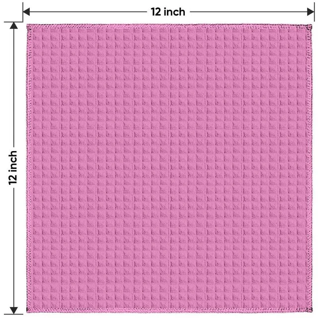 Alt view image 7 of 7 - HOMEXCEL Waffle Weave Microfiber Towel 10-Pack 12x12in